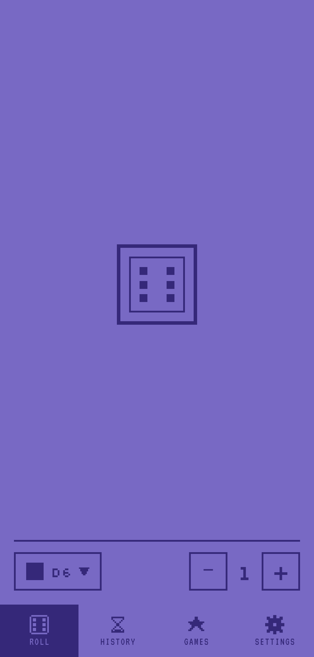 Home screen in Commodore 64 palette