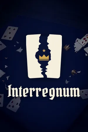 O ícone e o logotipo do Interregnum, formato de capa