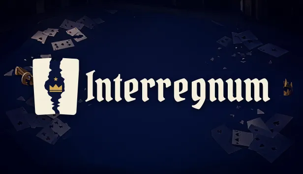 O logotipo do Interregnum sobre cartas espalhadas