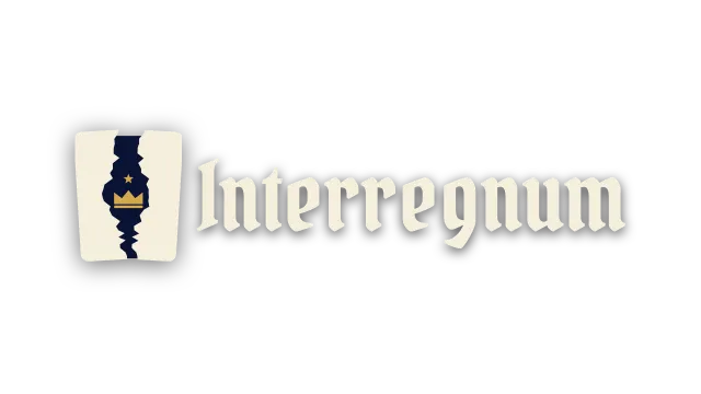 O logotipo do Interregnum, em letra gótica